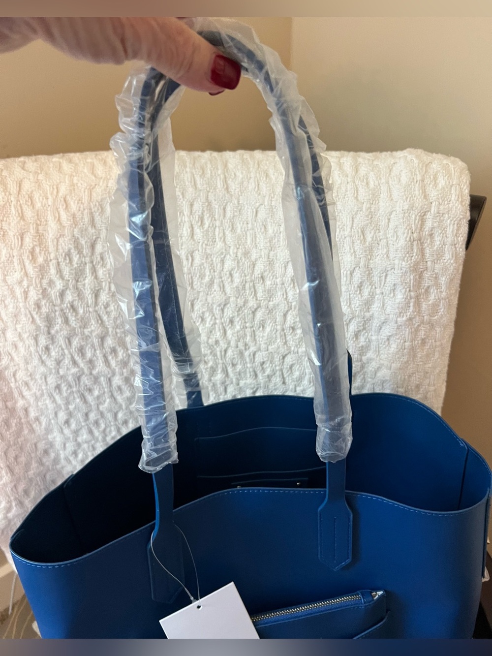 CWH Blue Women's Tote Bag - Spacious Everyday Shoulder Bag - Picture 2 of 14
